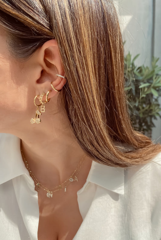 Cherry Single earring - Gold plated