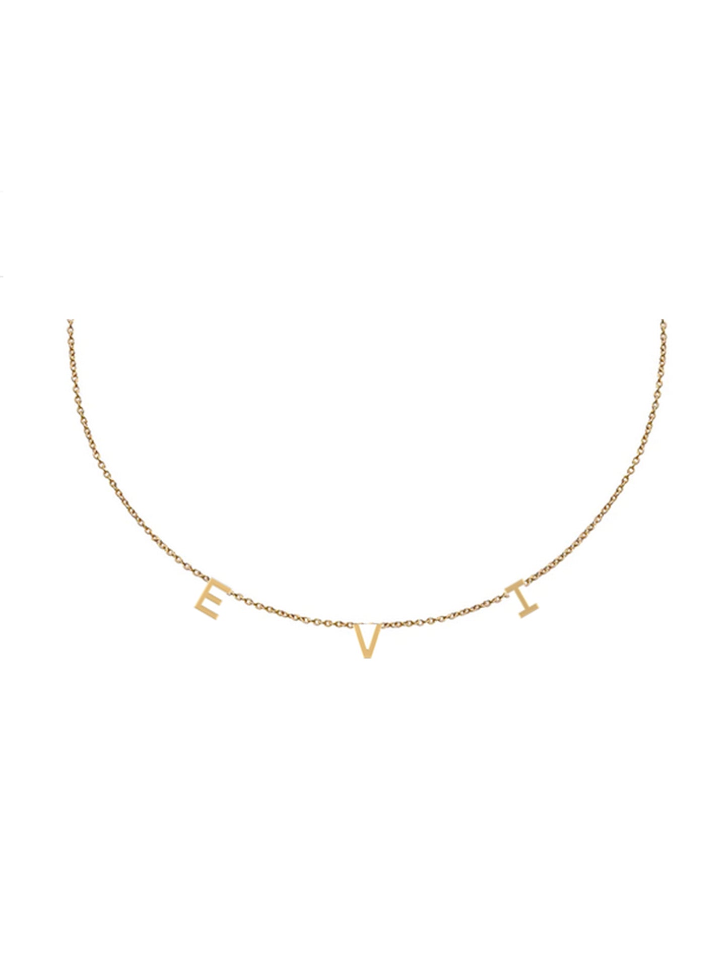 Custom Initial Name necklace 3 Letters - Gold Plated