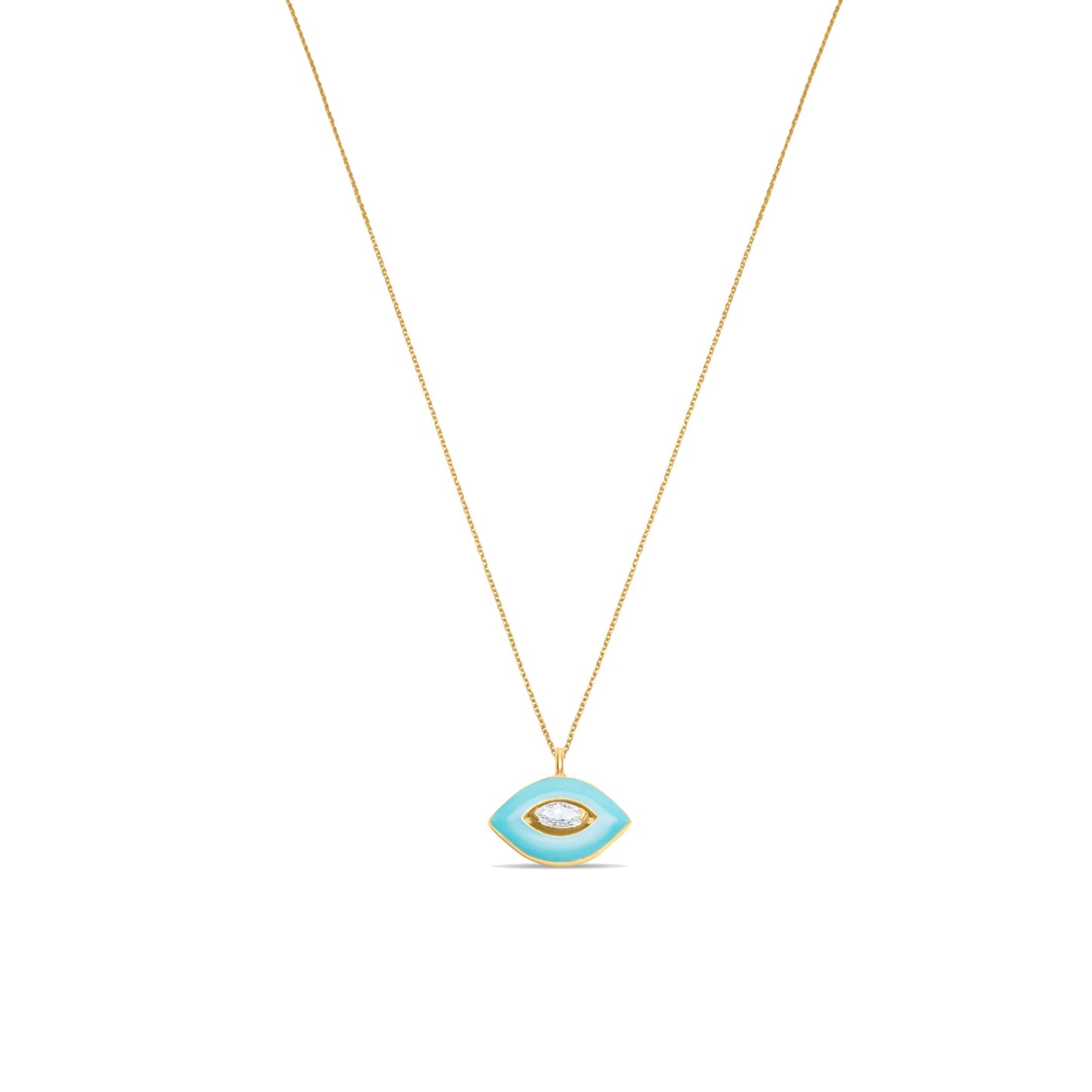 Turquoise Eye Necklace - Gold plated
