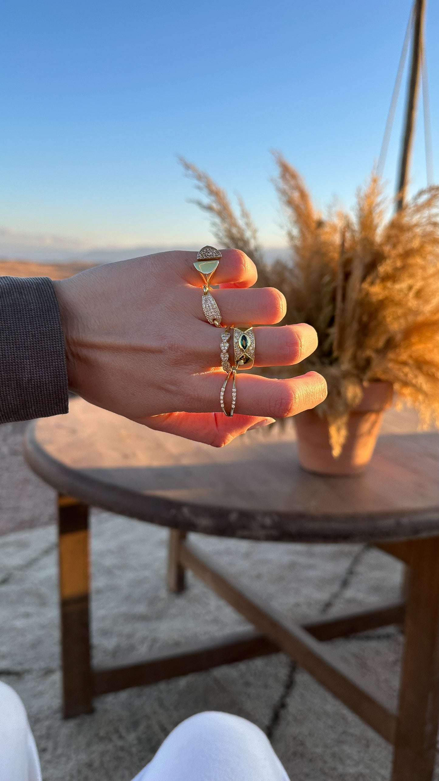 Double Bubble Ring - Gold Plated