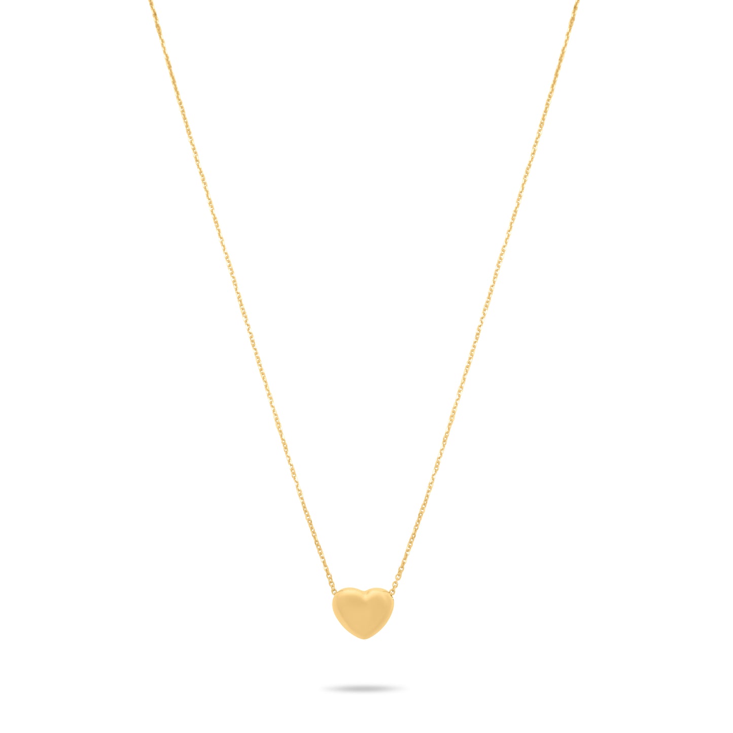 Solid Heart Necklace - Gold Plated