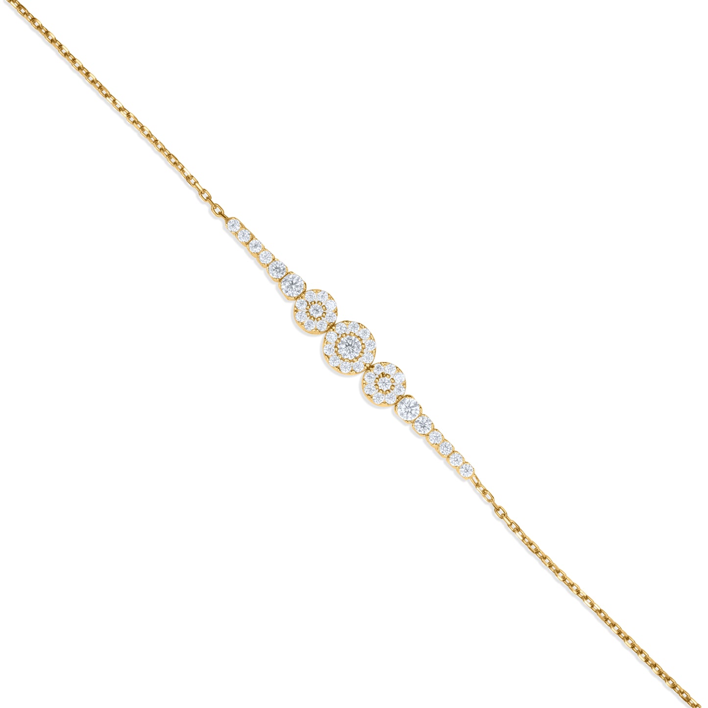 Disc 14K Gold Bracelet