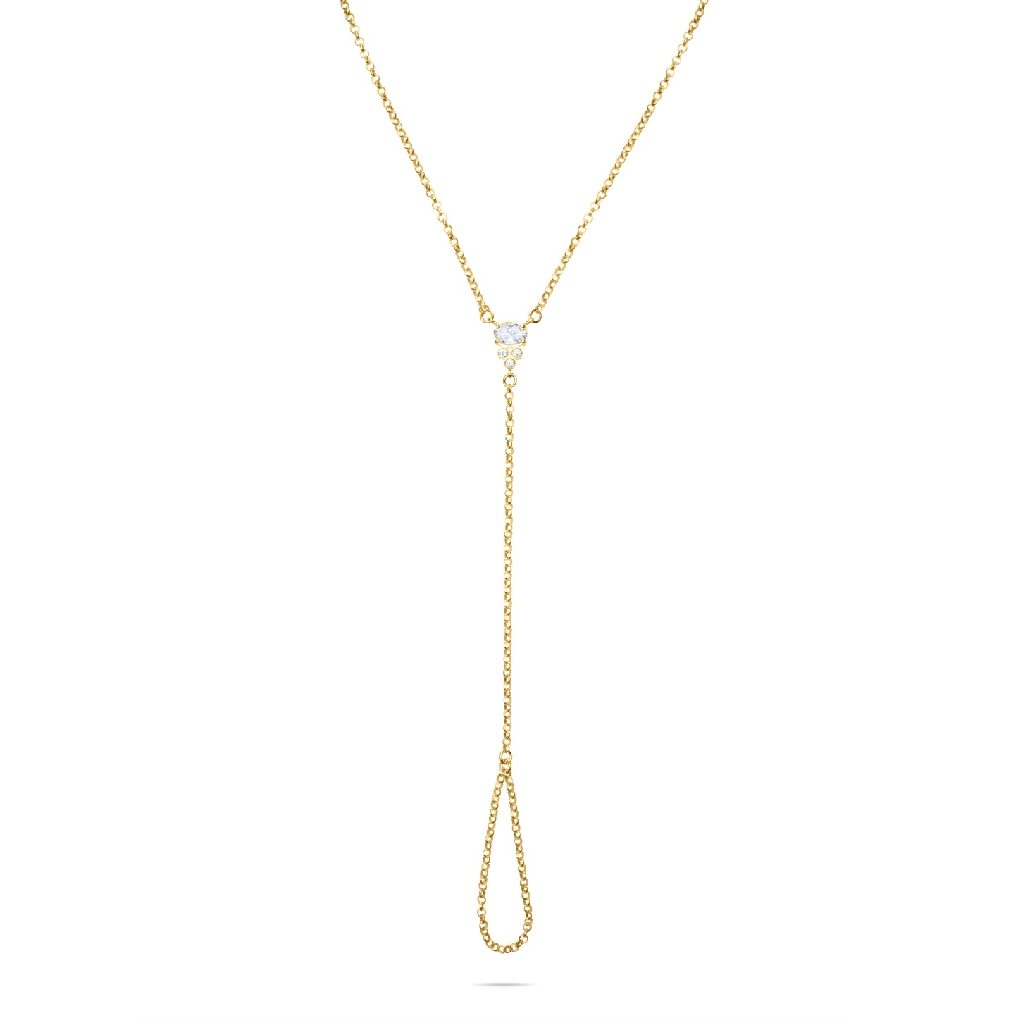 Moonpath Finger Bracelet - Gold Plated