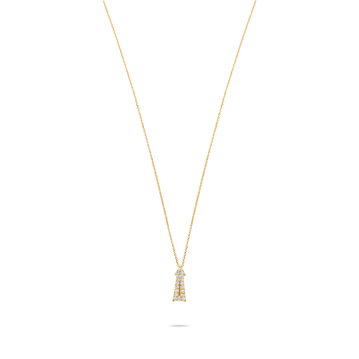 3D Arrow Necklace - Gold Plated