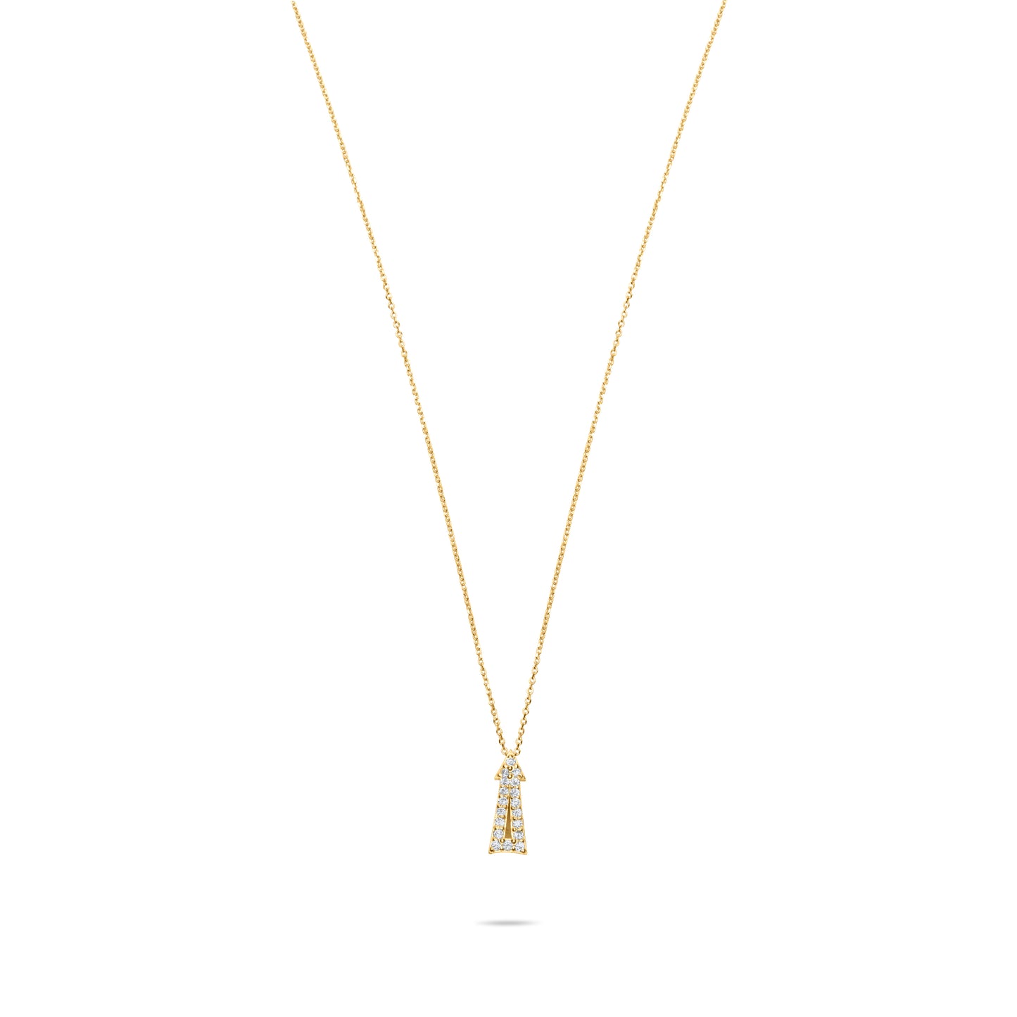 3D Arrow Necklace - Gold Plated