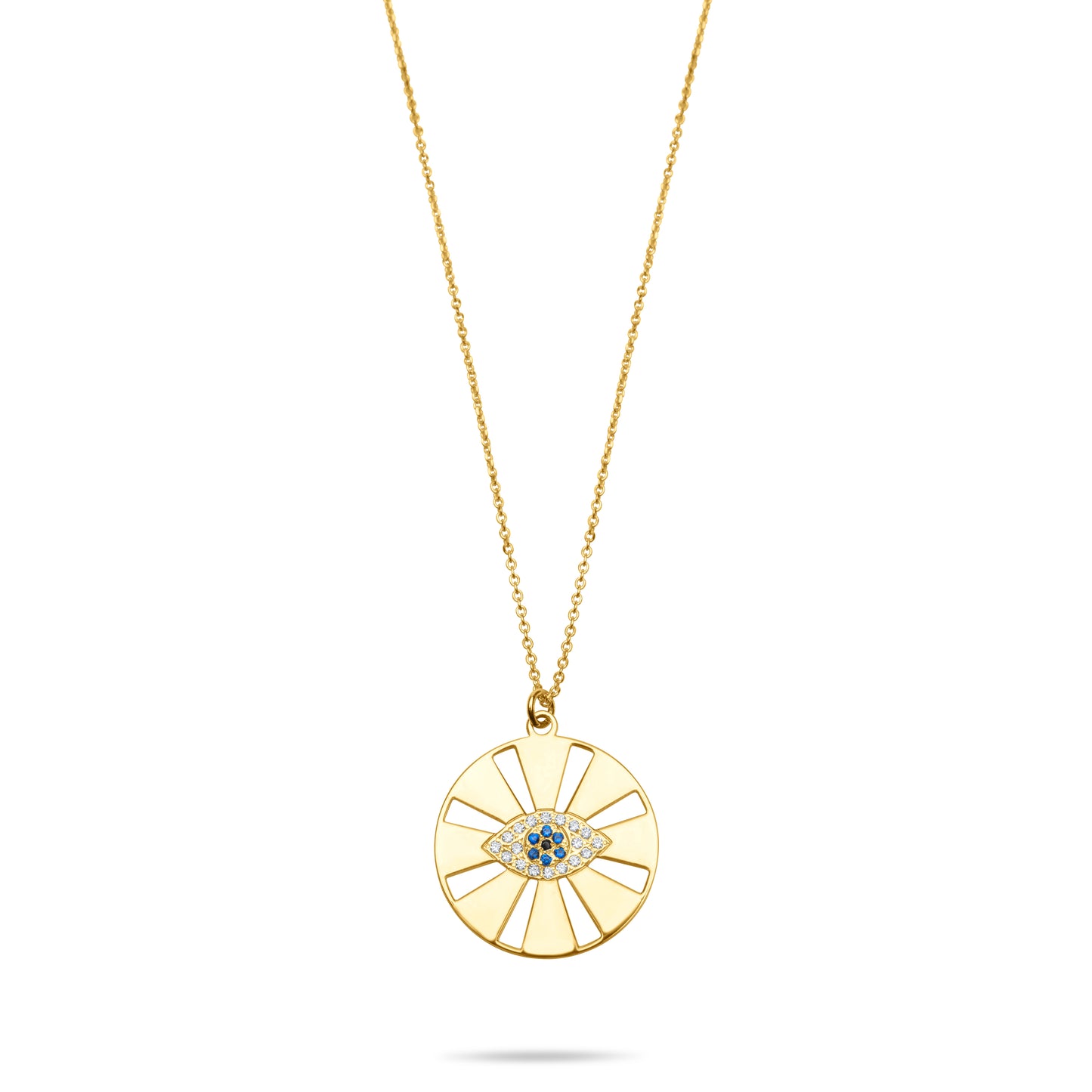 Eye Rays Necklace - Gold Plated