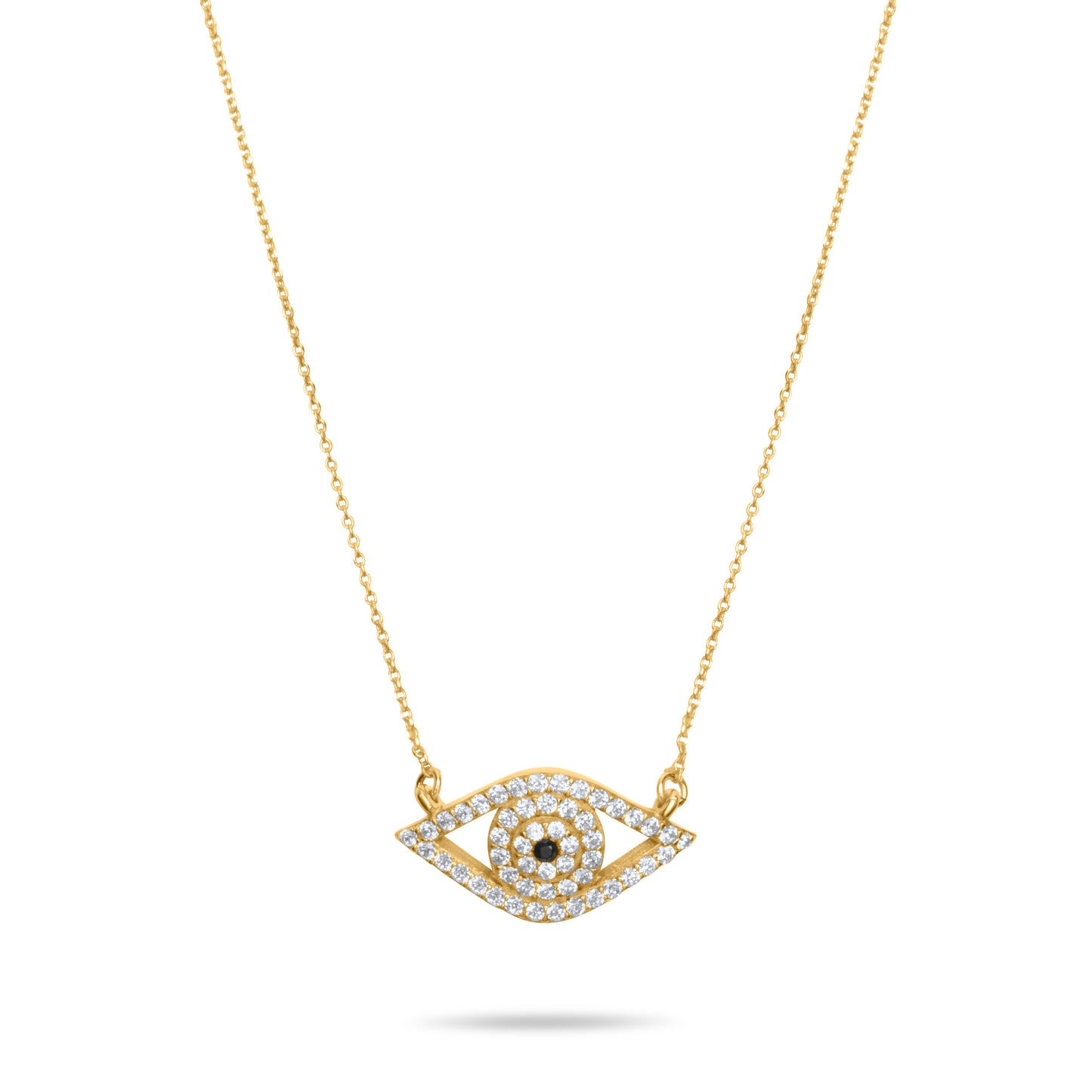 Curvet Evil Eyes Necklace - Gold Plated