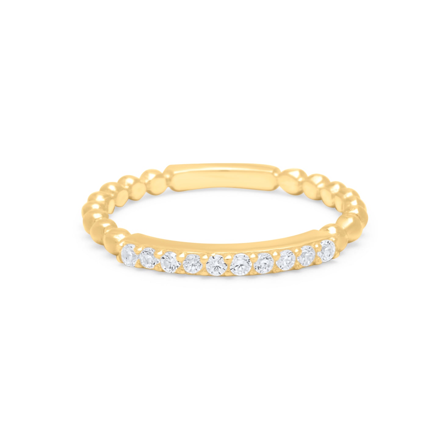 Trickle Ring with stone - Gold Plated