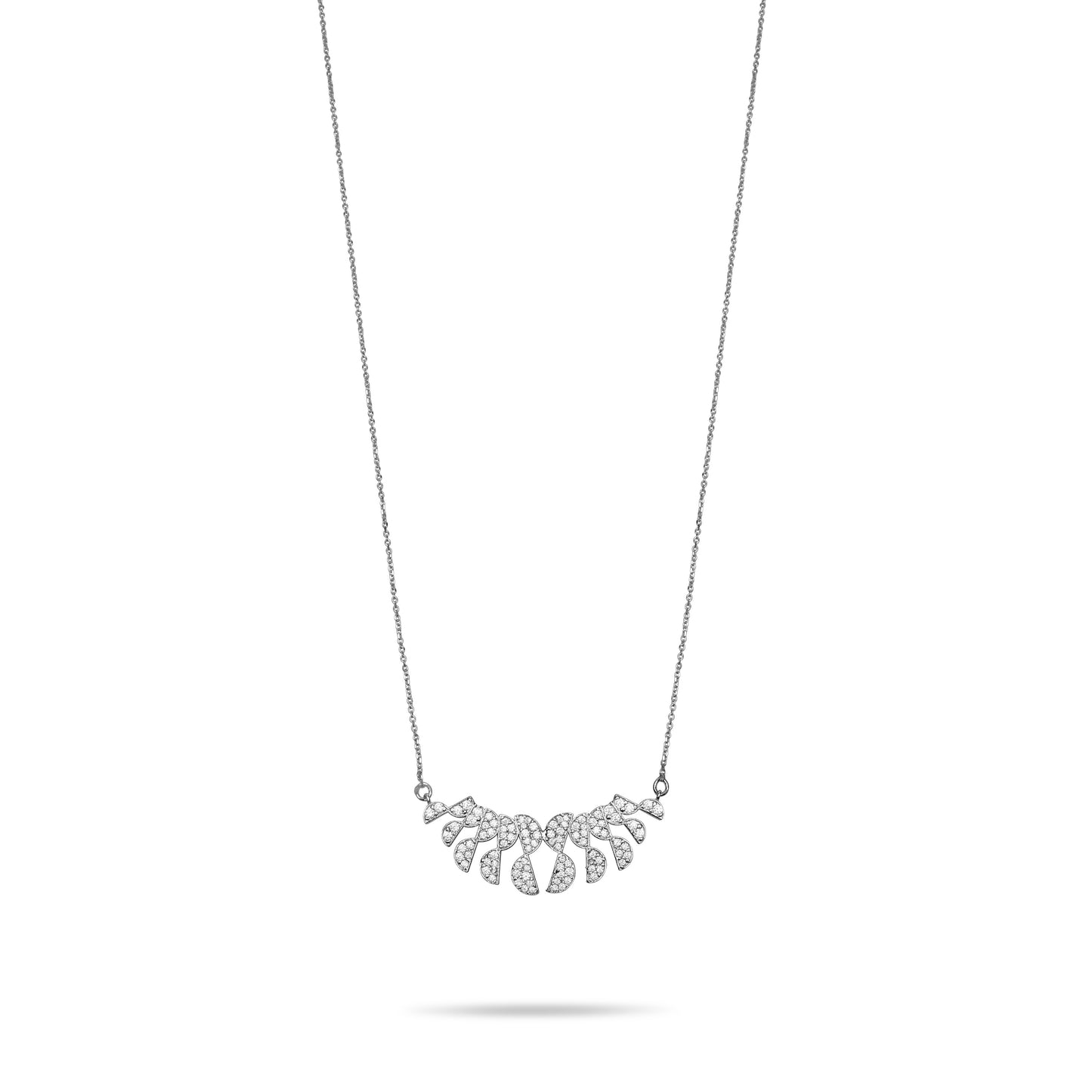 Heavenly Feather Necklace - Silver Rhodium Plated