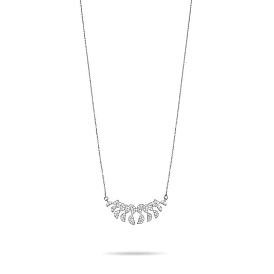 Heavenly Feather Necklace - Silver Rhodium Plated