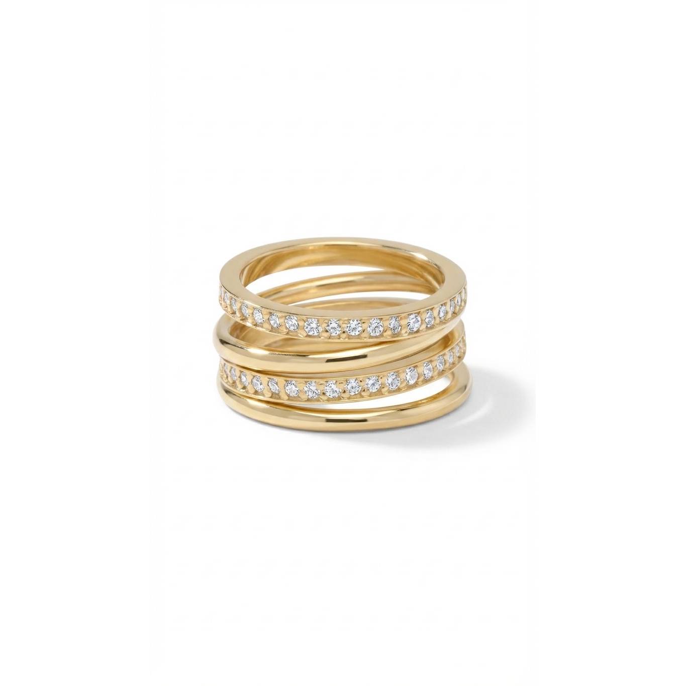 Spiral Chevalier Ring - Gold Plated