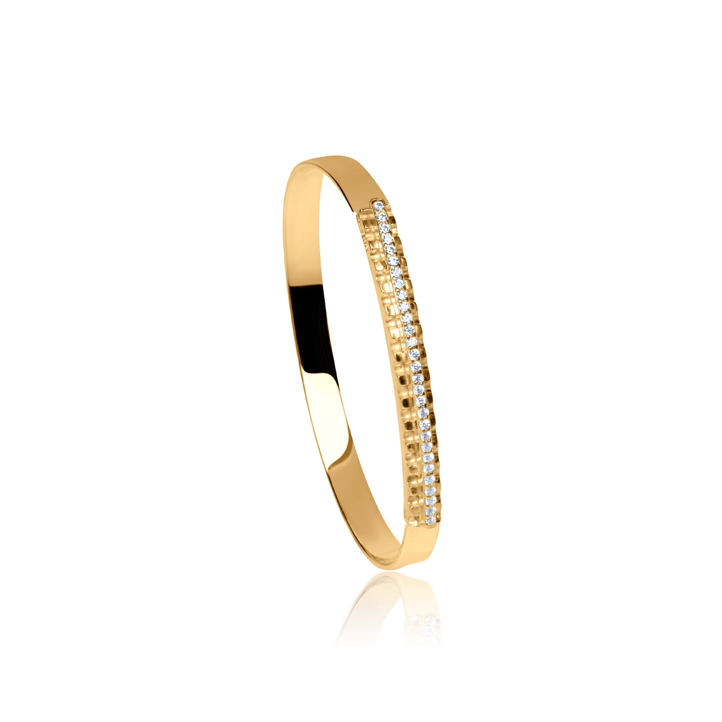 Radiant Line Bangle - Gold Plated