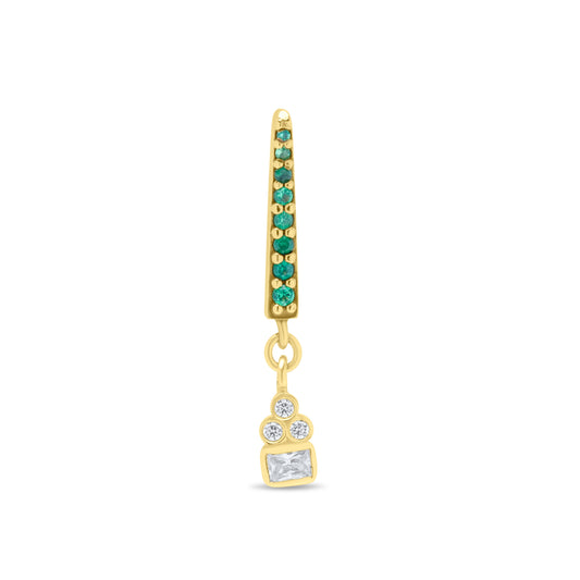 Emerald Jardin Du Vin Single Earring - Gold Plated