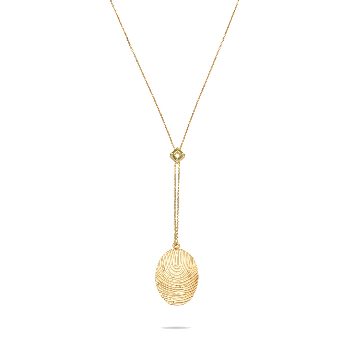 Custom Finger Print Necklace - Gold Plated