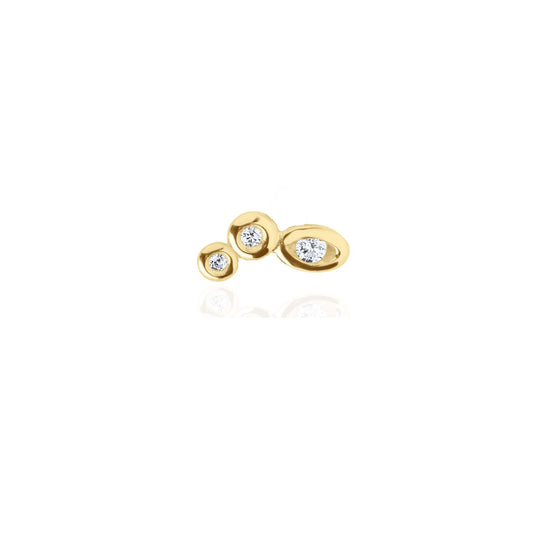 Dotlight Stud Single Earring - Gold Plated - Right