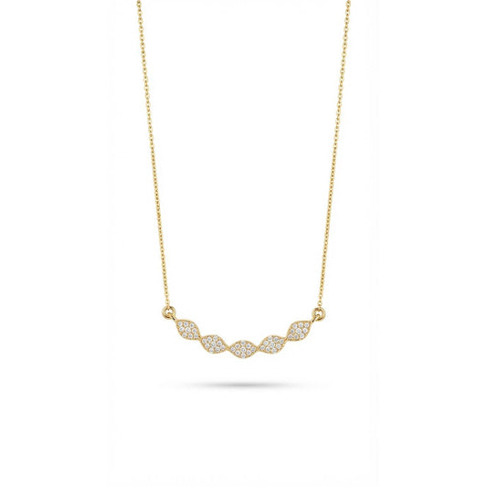 Curvet Eyes Necklace - Gold Plated
