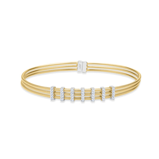 Velvet Bars Bracelet - Gold Plated