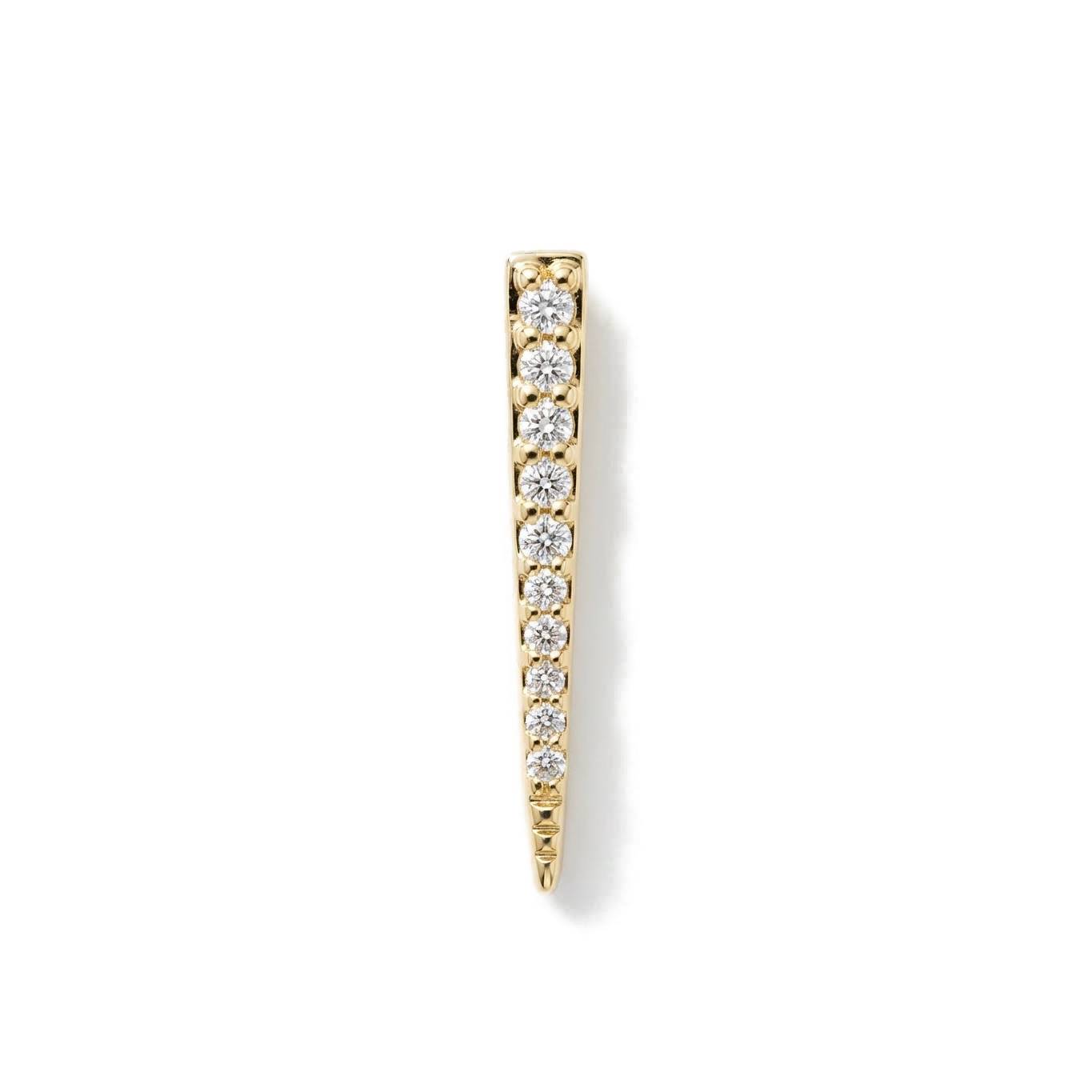 White Line stud earring - Gold Plated