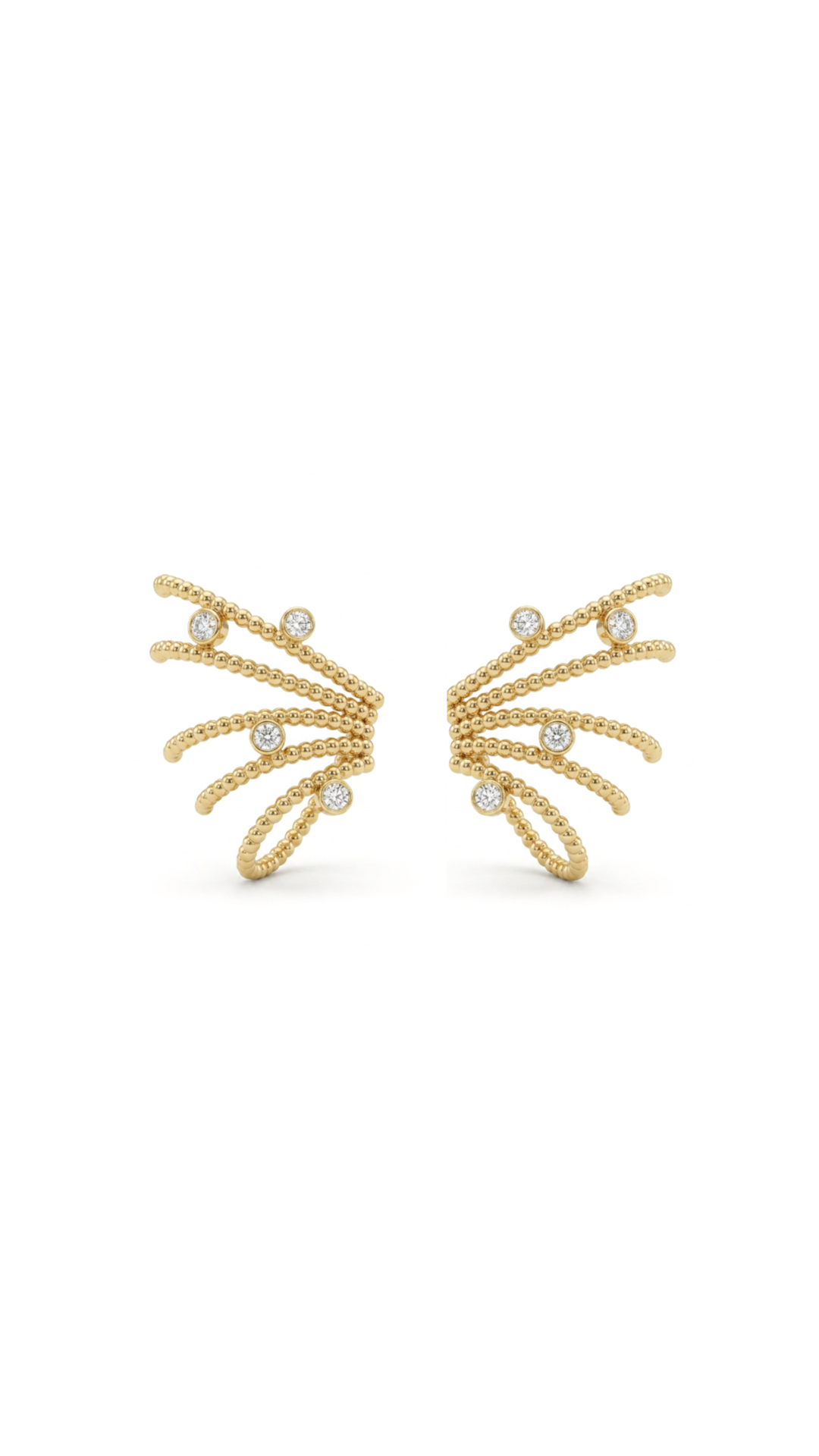 Trickle Starlight Earrings Pair Earrings - Gold Plated