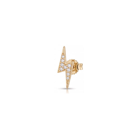 Lightning Single Stud earring - Gold Plated