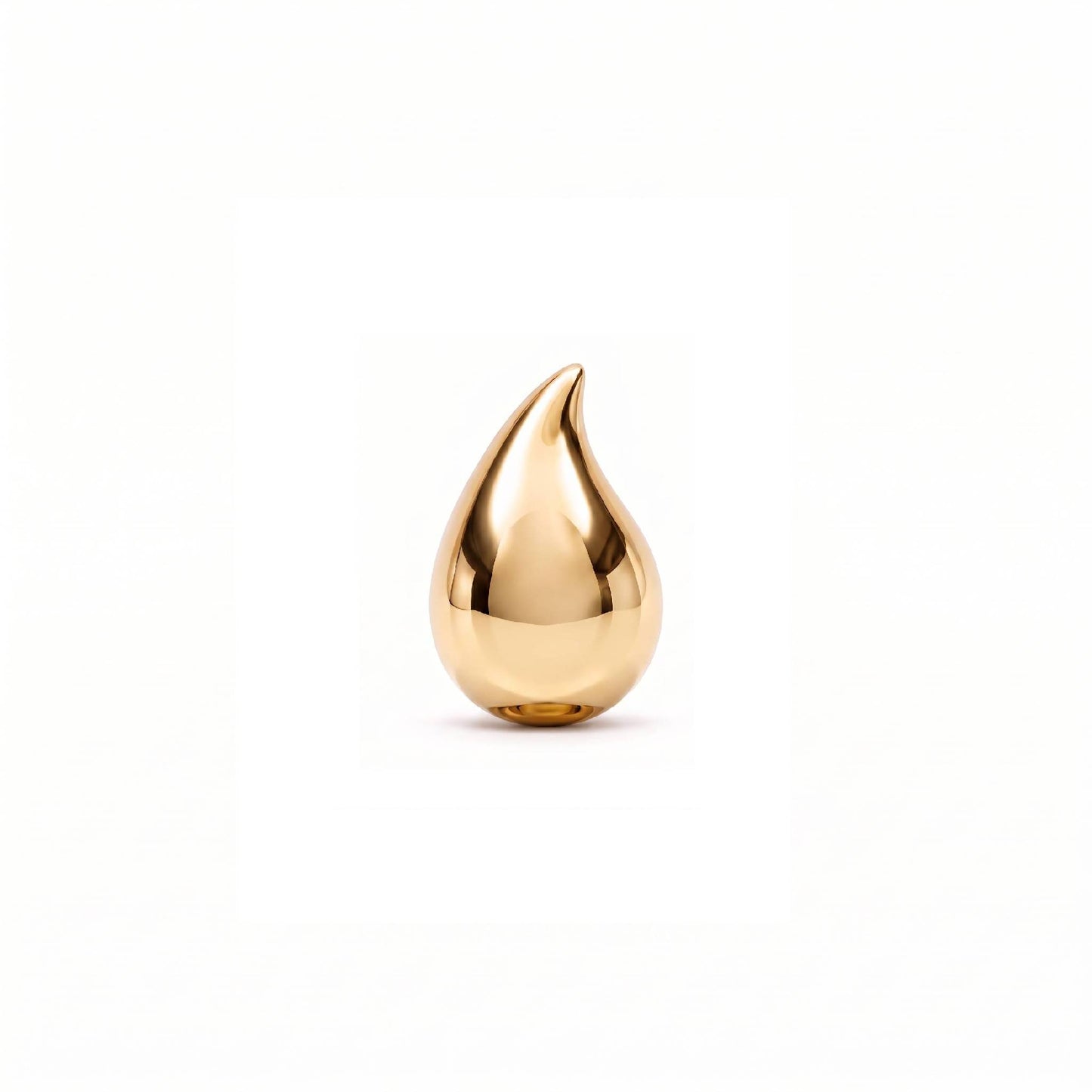 Solid Tear Stud Single Earring Right - Gold Plated