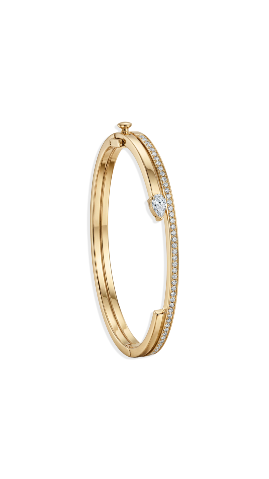 Luna Pear Bangle - Gold Plated