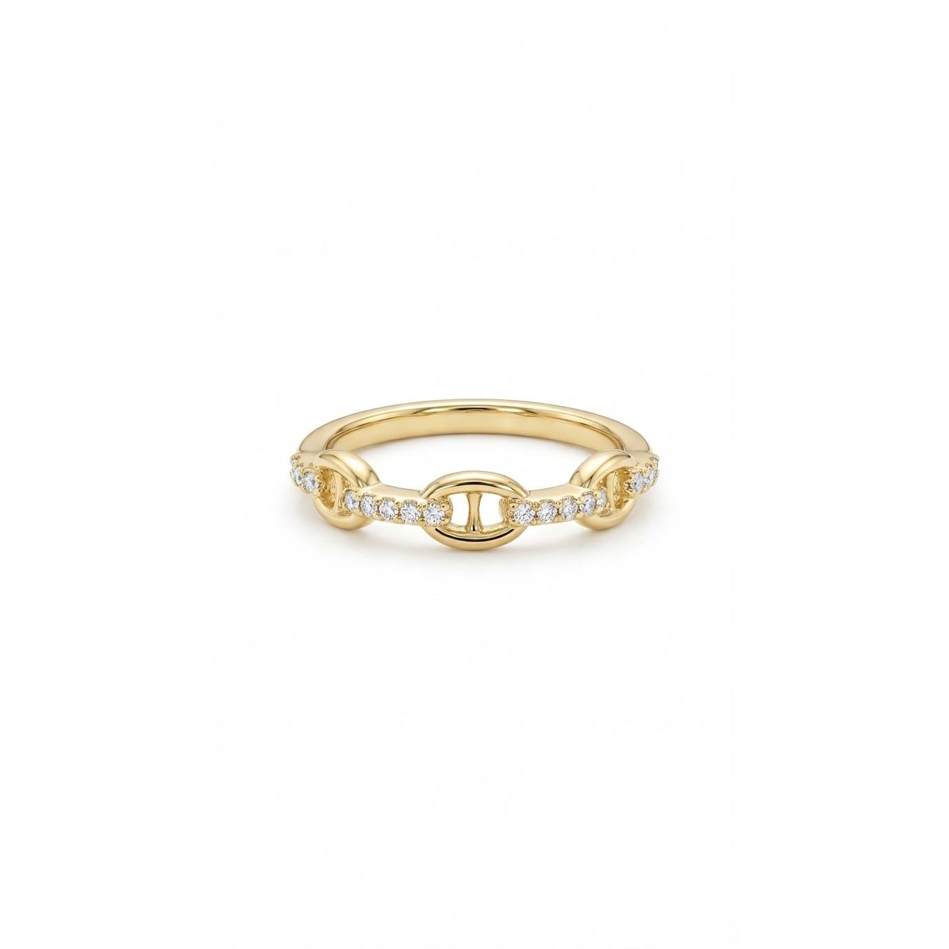 Half Chain Bliss Ring - Gold Plated