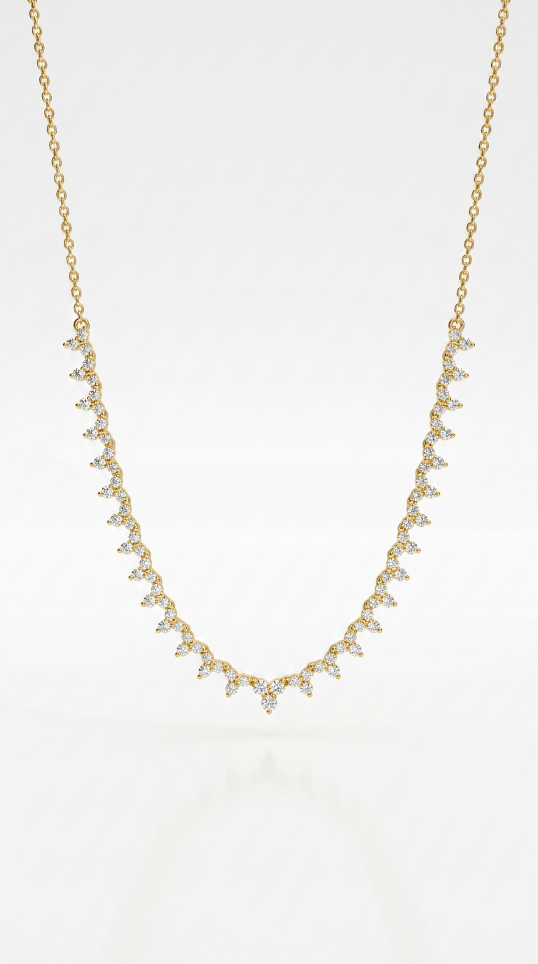 Celeste Cascade Necklace - Gold Plated