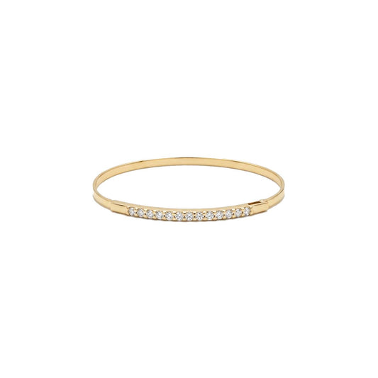 Half Eternity Bangle - Gold Plated
