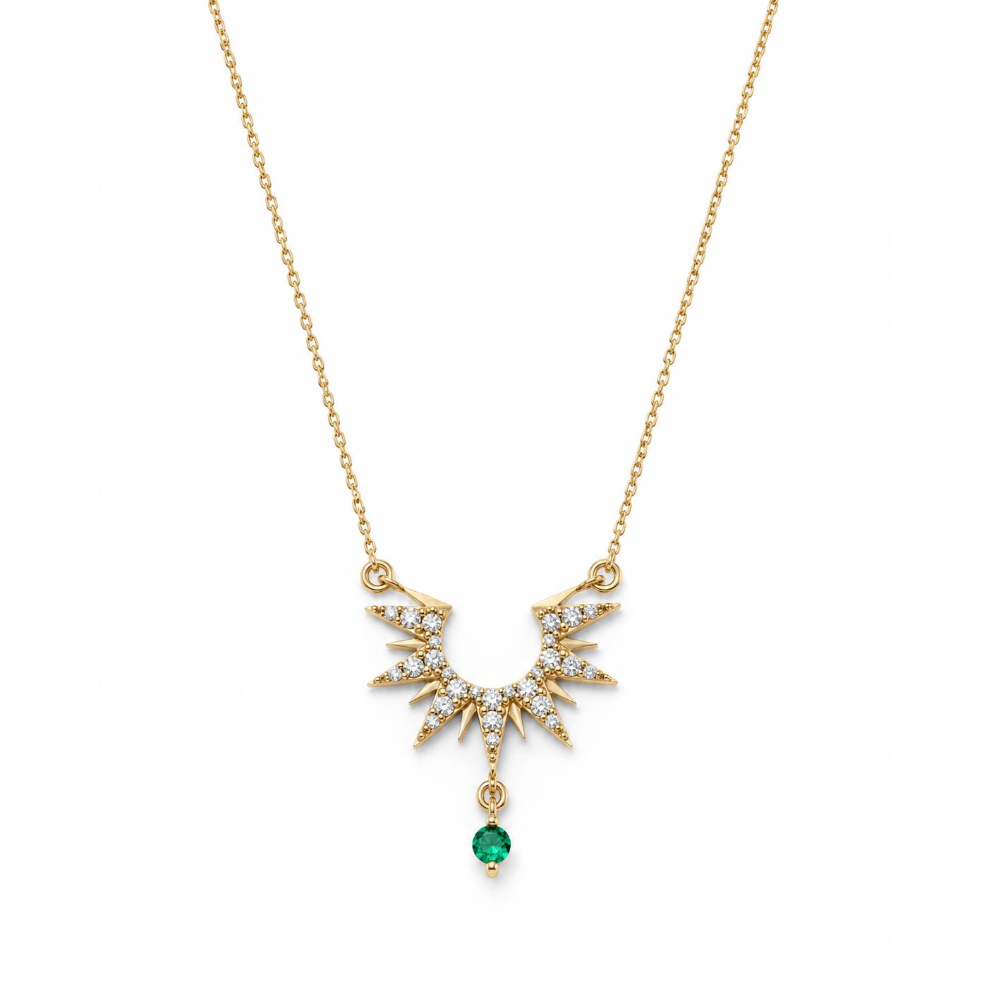 Sun Tie Necklace - Gold plated