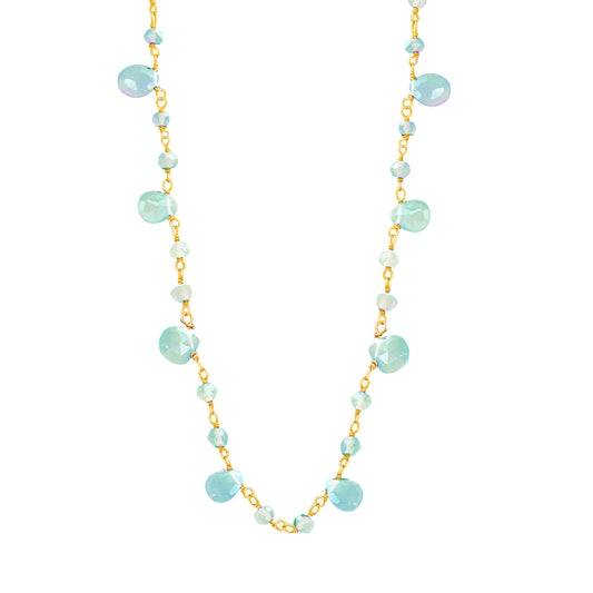 Amazonite Necklace - Gold Plated