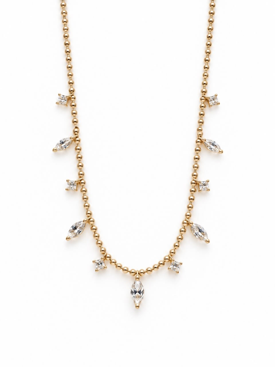 Marquise & Spark Necklace - Gold Plated