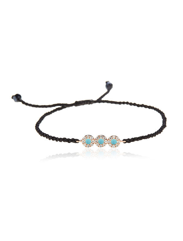 Three Circle Bracelet - Pink Gold Plated