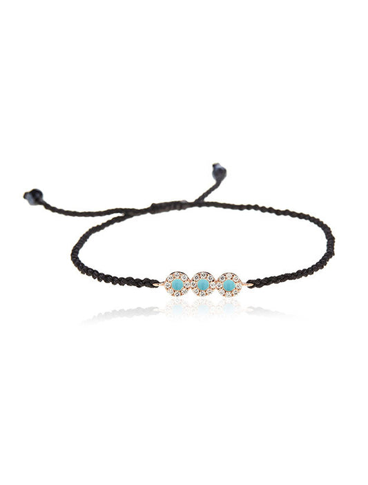 Three Circle Bracelet - Pink Gold Plated