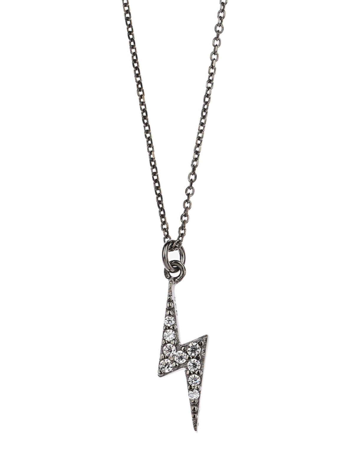 Lightning Necklace With Stones - Antique