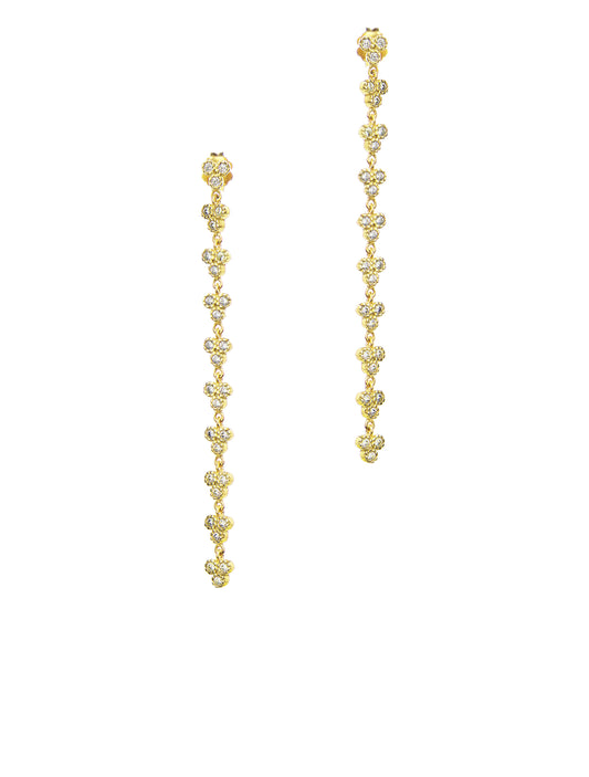 Dew Long Pair earrings - Gold Plated