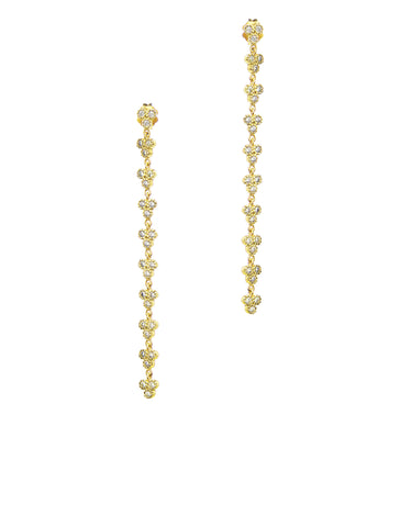 Dew Long Pair earrings - Gold Plated