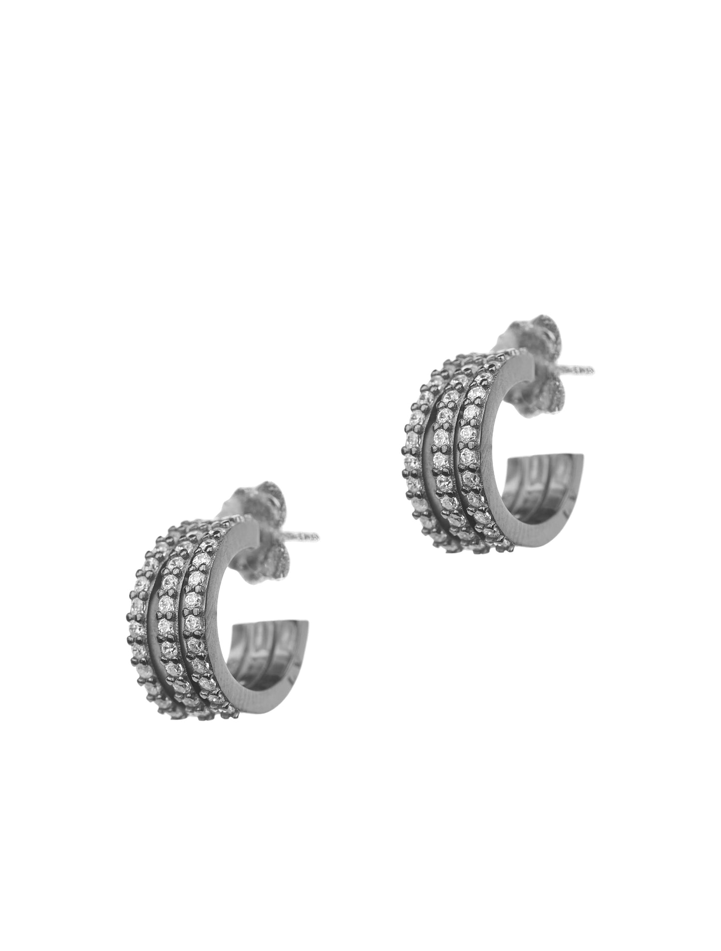 Triple Pair Hoops Earrings - Antique