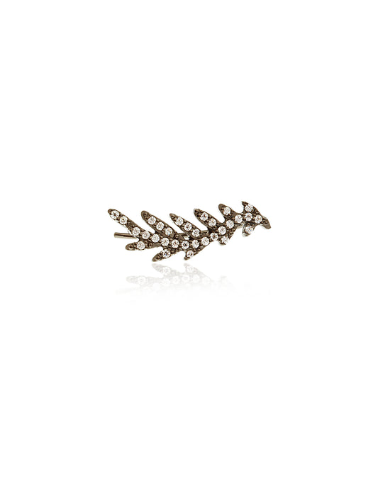 Leaves Single Ear cuff - Antique