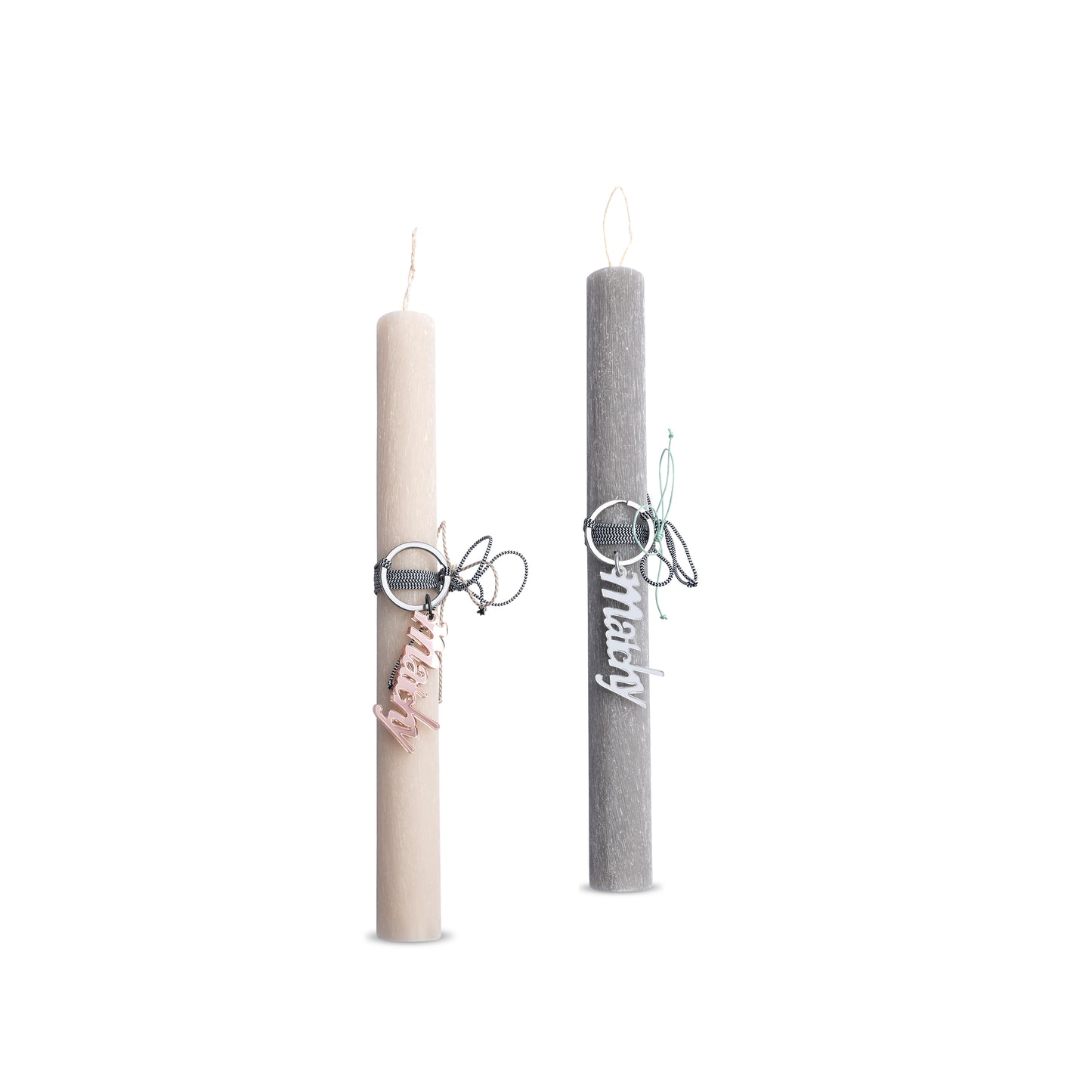 Silver - Pink Gold Matchy Matchy - Easter Candle