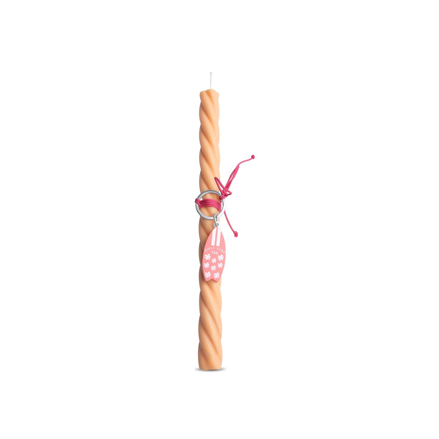 Pink Girl Surf Too - Marshmallow Twist Easter Candle