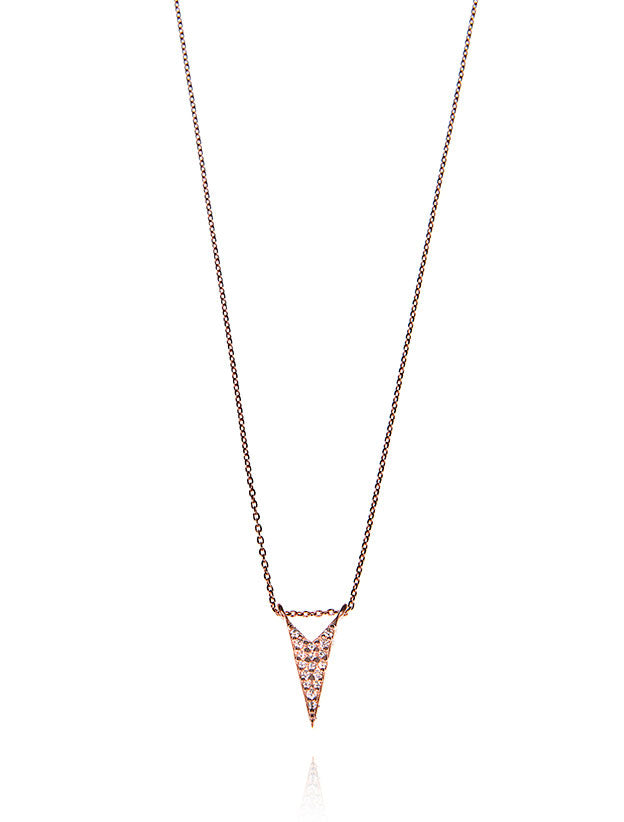 Triangle Necklace - Pink Gold Plated