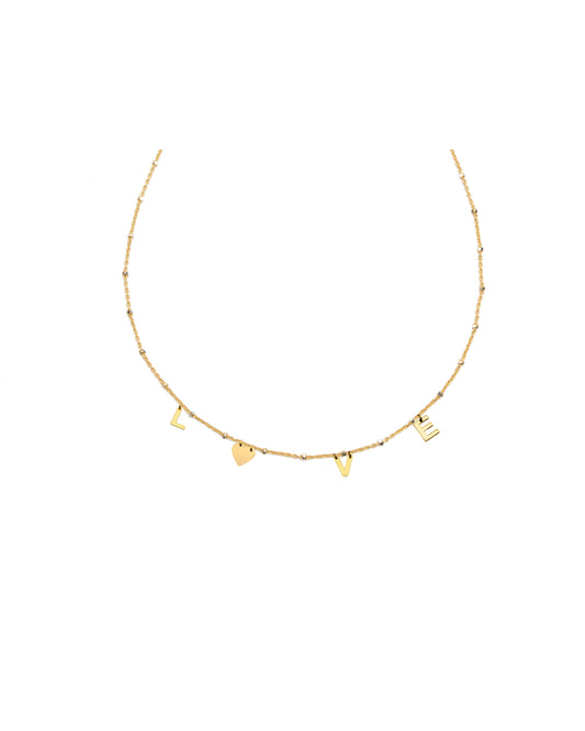 Custom Love necklace - Gold Plated