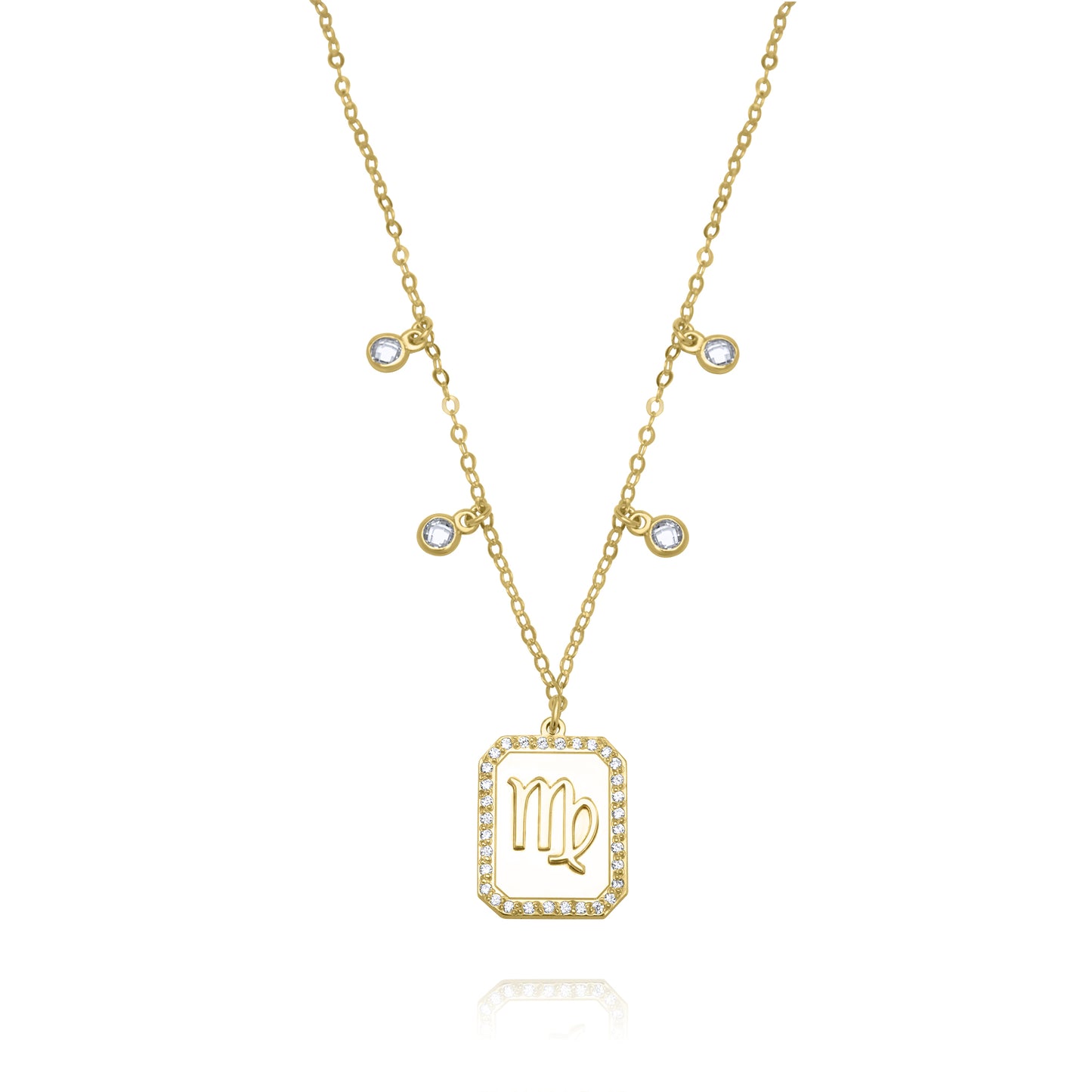 Custom Zodiac Necklace - Gold Plated