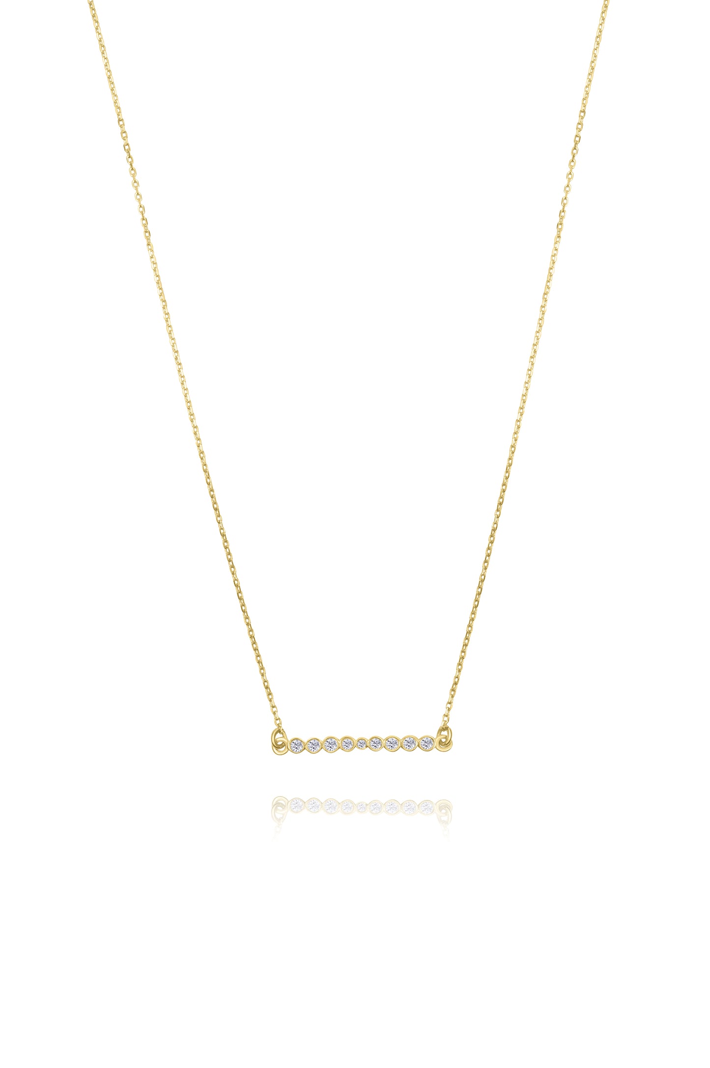 Bubble Line Necklace - Gold Plated