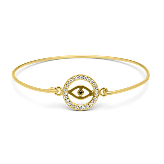 Circle Eye Bracelet - Gold Plated