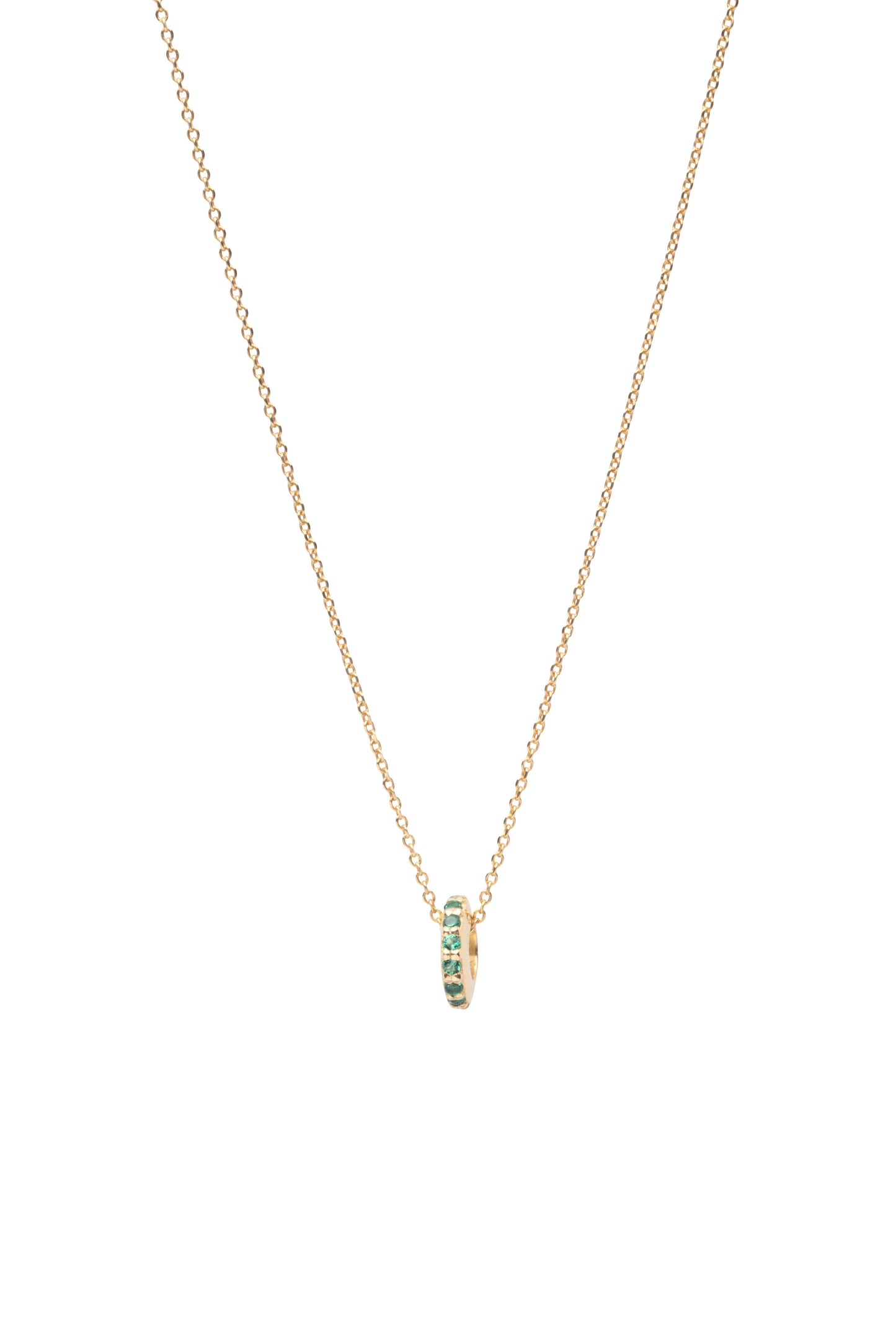 Candy Necklace with Emerald - Gold Plated