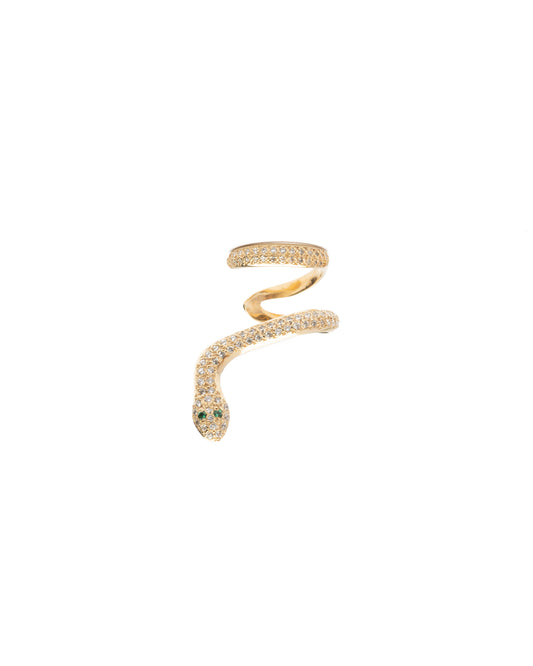 Snake Single Earring - Gold Plated