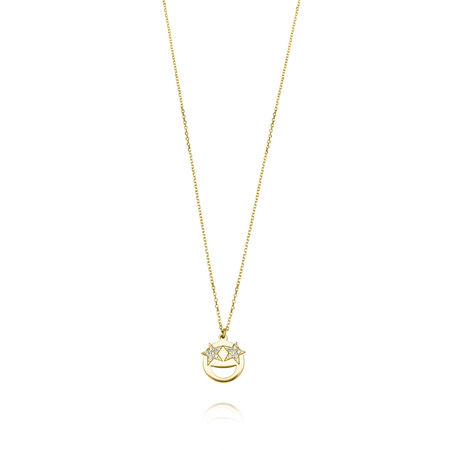 Star Eyes 9k Yellow Gold Necklace
