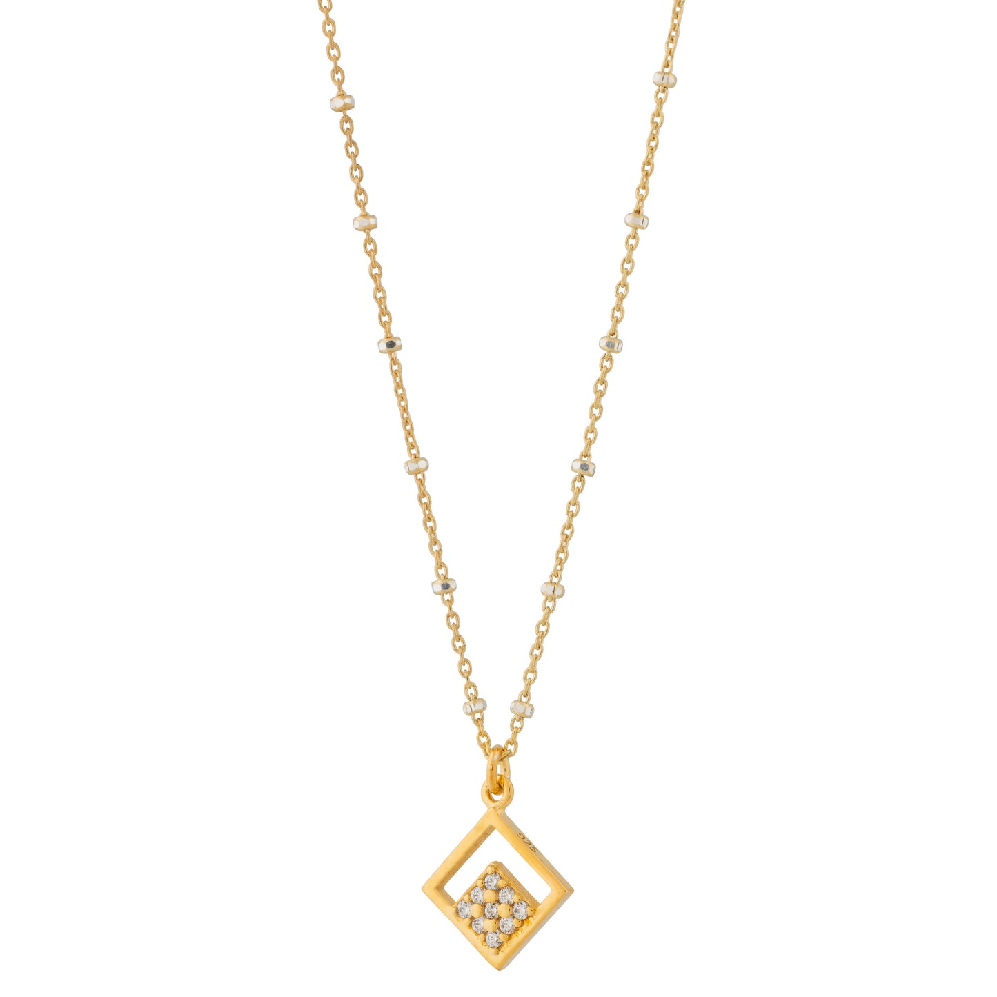 Three Rhombus Necklace - Gold